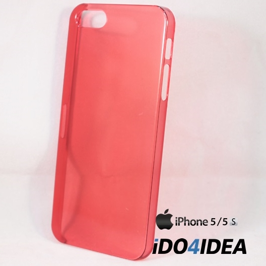 เคส pvc ทำเรซิ่น หรือ เดคูพาจ รุ่น iPhone5s สี แดงใส